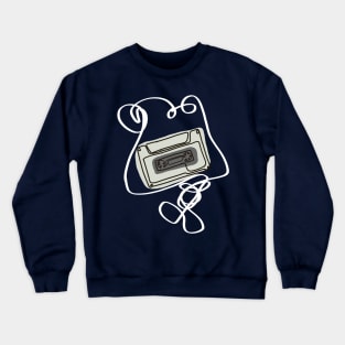 Cassette minimalist line art Crewneck Sweatshirt